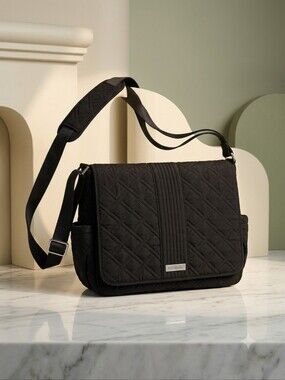 Vera BRADLEY BLACK‎ QUILTED MULTIFUNCTIONAL NWOT BABY DIAPER BAG